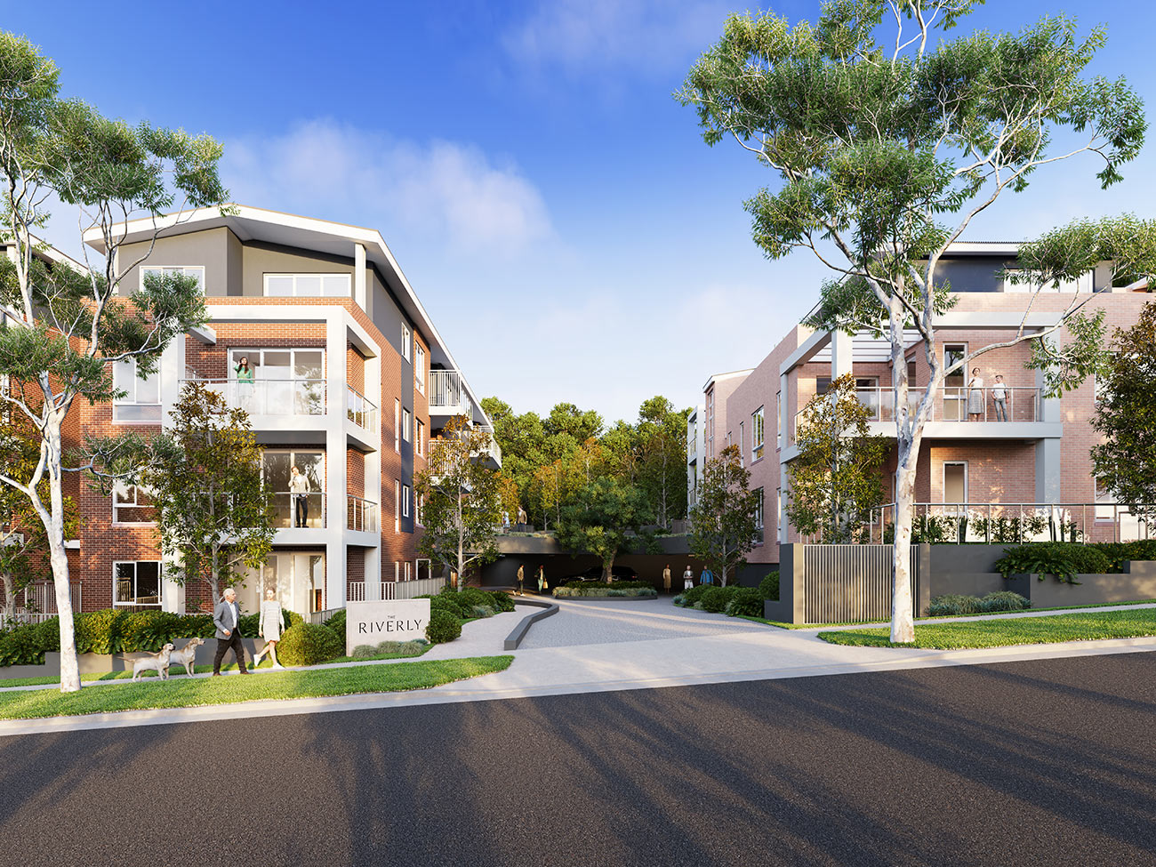 Multi Family Apartment 3d Render Modern Residential Building Exterior Architectural Visualization