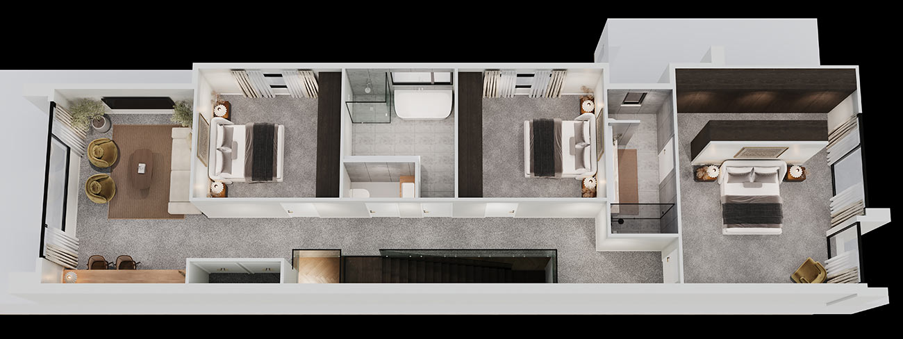 B23384 7 Fir Street, Bulleen Vic (interiors) First Floor 3d 250206