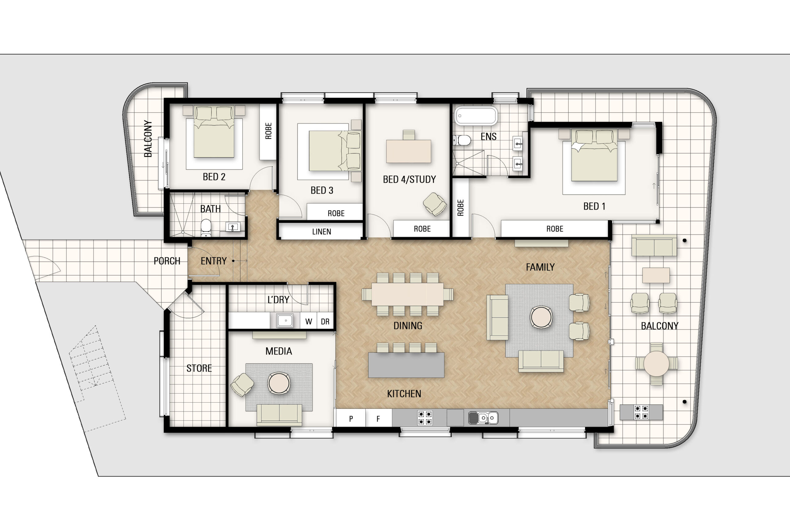 sxS16920 Platino Floor Plans Single Storey Floor Plan scaled